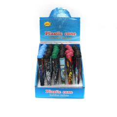 118mm Cone-Shaped Pre-Roll Tube – Airtight Odor-Proof Plastic Storage Container with Colorful Design