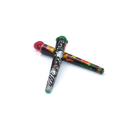 118mm Cone-Shaped Pre-Roll Tube – Airtight Odor-Proof Plastic Storage Container with Colorful Design