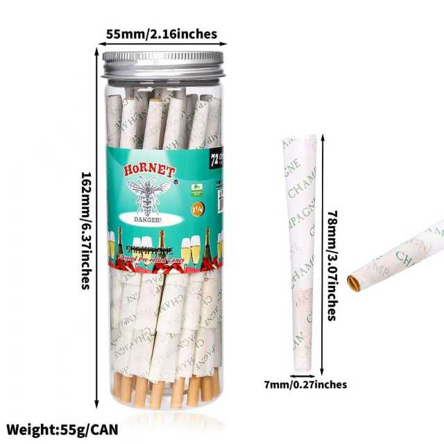 Flavored Pre-Rolled Cones 78mm – 72pcs Jar