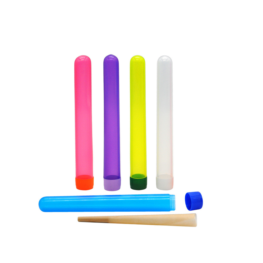 135mm Plastic Storage Tube with Cap – Fits 110mm Pre-Rolled Cones, 48pcs/Box