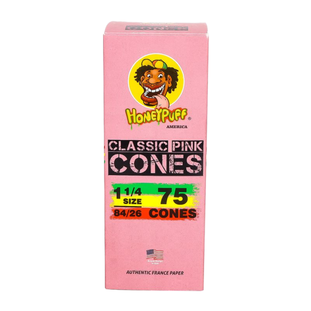 HONEYPUFF Pre-Rolled Cones 84mm with 26mm Filter – 75pcs Box
