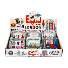 LONDON Square Glass Ashtray – 90mm Heavy Duty Smoking Tray