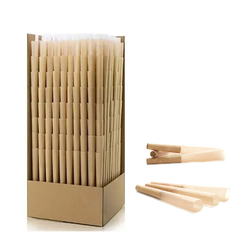 110mm Brown Pre-Rolled Cones with Tips – Unbleached Rolling Paper