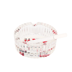 85mm London Series Glass Ashtray – Round Heat-Resistant Smoking Tray