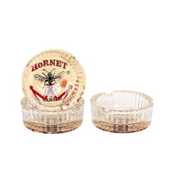 85mm HORNET Glass Ashtray – Round Heat-Resistant Smoking Tray