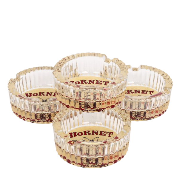 85mm HORNET Glass Ashtray – Round Heat-Resistant Smoking Tray