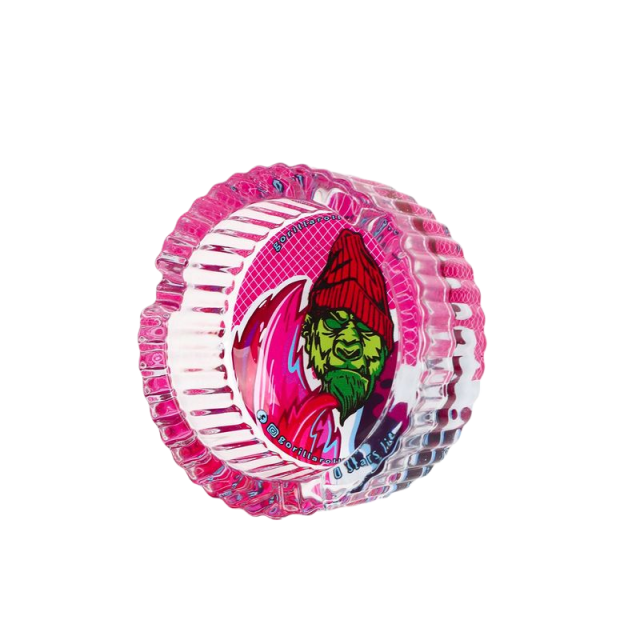 85mm Gorilla Rolling Stars Glass Ashtray – Round Heat-Resistant Smoking Tray