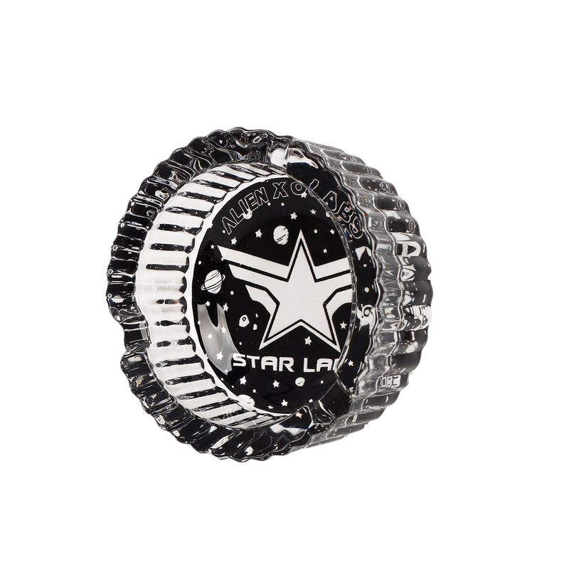 85mm Alien X OG LABS Glass Ashtray – Round Heat-Resistant Smoking Tray