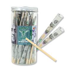 Pre-Rolled Cones 110mm – $100 Bill Design, 102PCS Jar