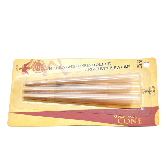 110mm HORNET Brown Pre-Rolled Cones with Tips – Unbleached Rolling Paper