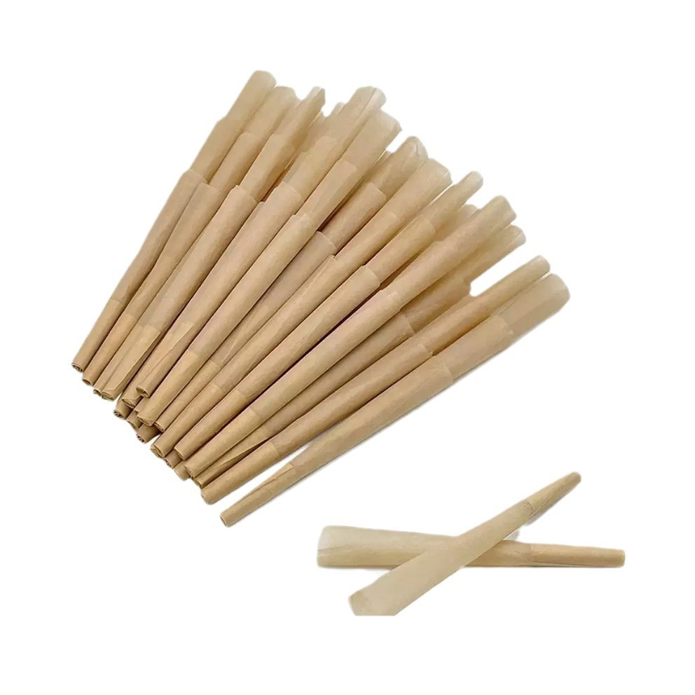 110mm Brown Pre-Rolled Cones with Tips – Unbleached Rolling Paper
