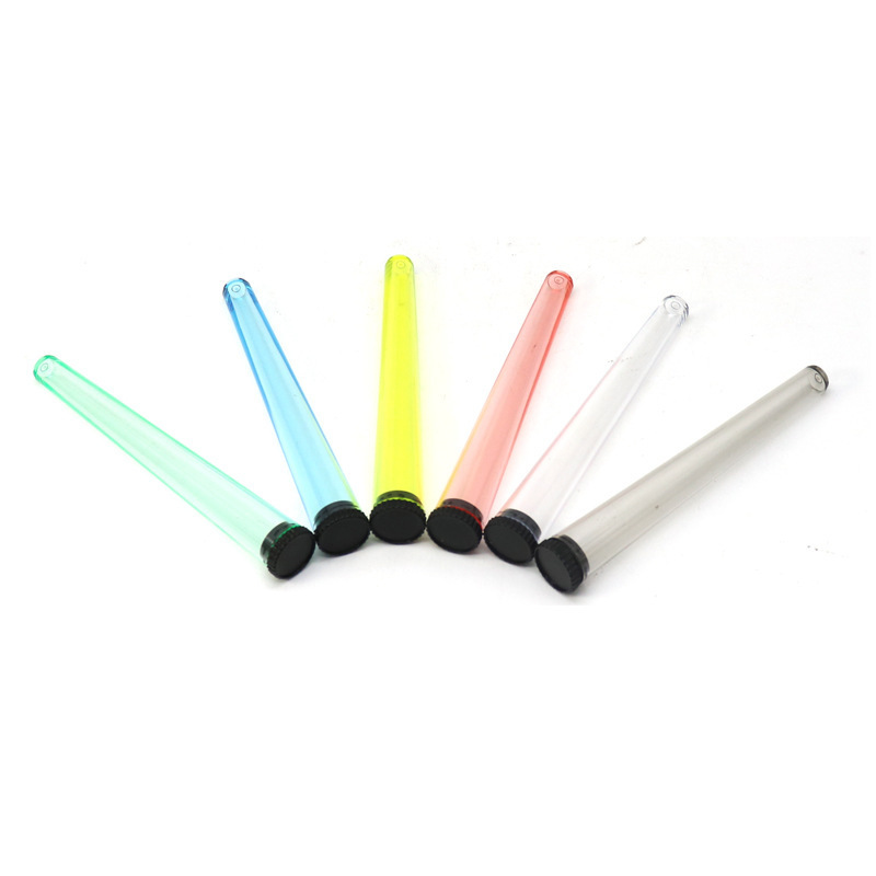 117mm Tapered Pre-Roll Tube – Transparent Plastic Odor-Proof Joint Cone Storage Container