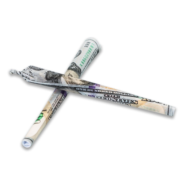Pre-Rolled Cones 110mm – $100 Bill Design, 102PCS Jar