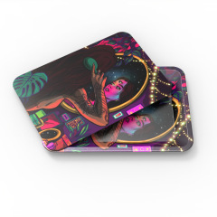 Magnetic Lid Rolling Tray Set – 180×125mm Metal Tray with PVC Magnetic Cover