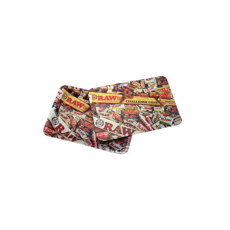 Magnetic Lid Rolling Tray Set – 180×125mm Metal Tray with PVC Magnetic Cover