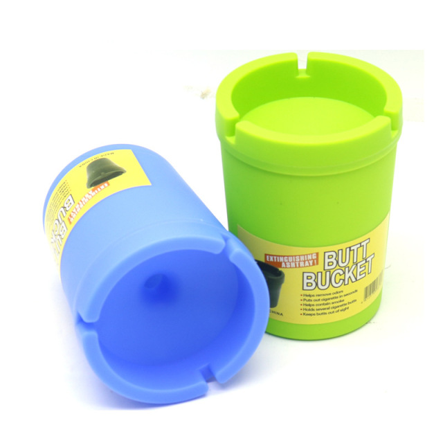 Plastic Car Ashtray – Portable Auto Cigarette Butt Bucket, Multi-Color Options