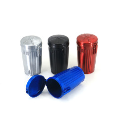 Mini Portable Metal Ashtray with Lid – Pocket Size Outdoor Travel Ashtray, 68×45mm