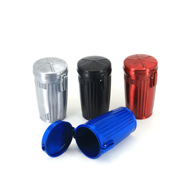 Mini Portable Metal Ashtray with Lid – Pocket Size Outdoor Travel Ashtray, 68×45mm