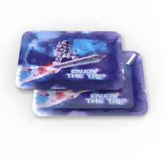 Magnetic Lid Rolling Tray Set – 180×125mm Metal Tray with PVC Magnetic Cover