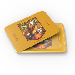 Magnetic Lid Rolling Tray Set – 180×125mm Metal Tray with PVC Magnetic Cover