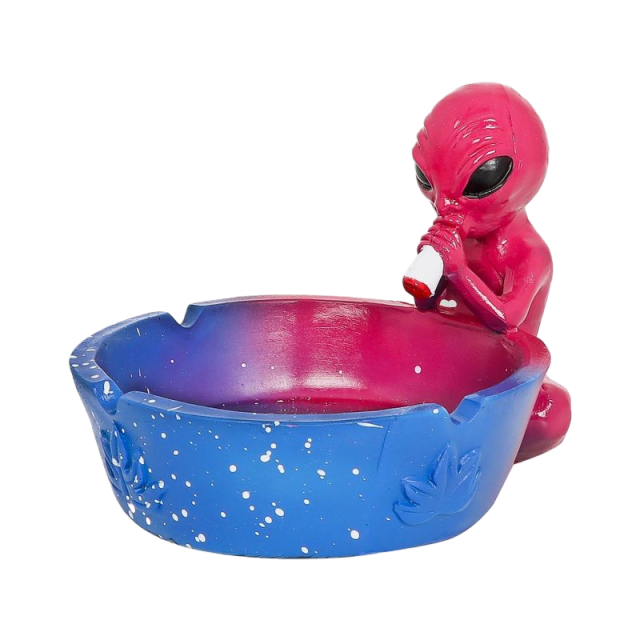 Resin Alien Ashtray – Creative Figurine Design, 110×95×37mm,