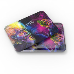 Magnetic Lid Rolling Tray Set – 180×125mm Metal Tray with PVC Magnetic Cover