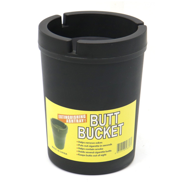 Plastic Car Ashtray – Portable Auto Cigarette Butt Bucket, Multi-Color Options
