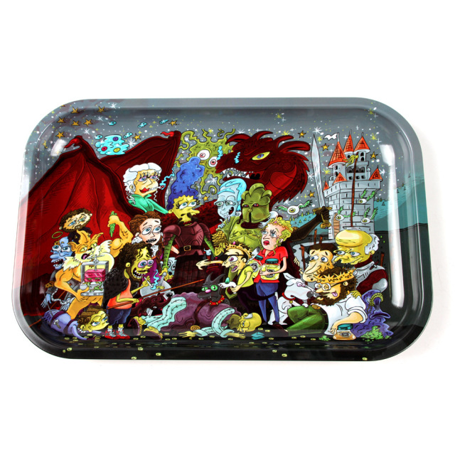 Large Printed Metal Rolling Tray – 28.8×19cm Smoking Accessories