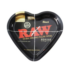 Heart-Shaped Metal Rolling Tray – 18×16.5cm, Creative Love Design