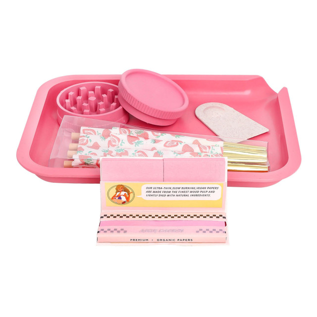 Pink Rolling Paper Starter Kit – Complete Smoking Set