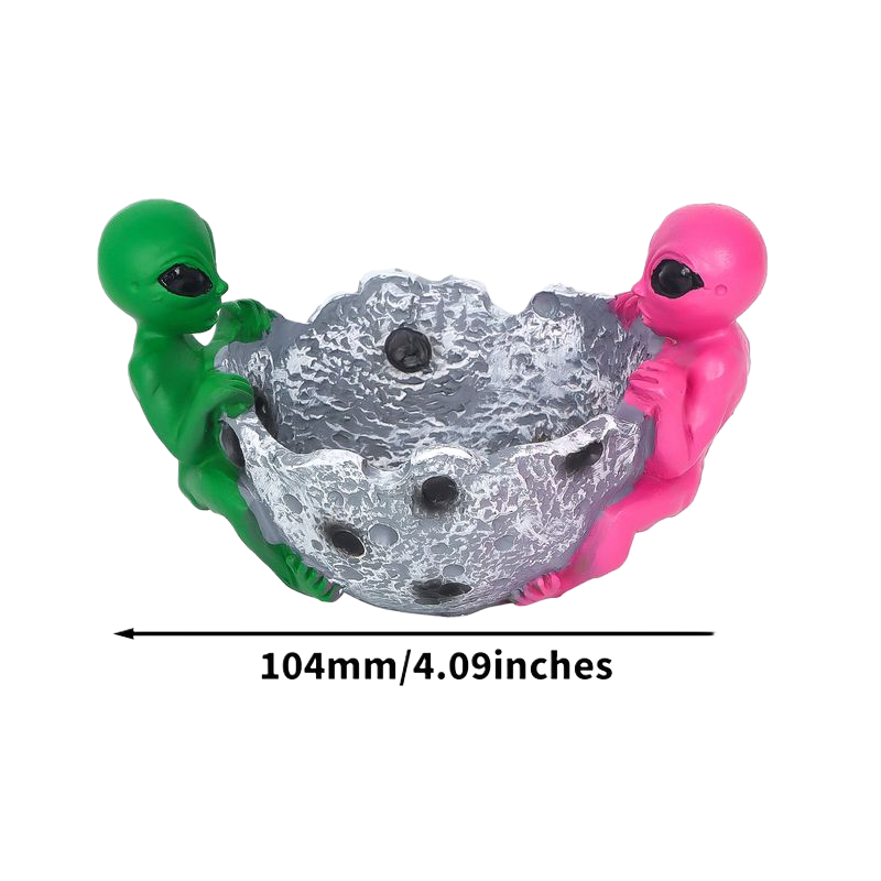 Resin Alien Ashtray – Creative UFO Design, 104×89mm, 196g