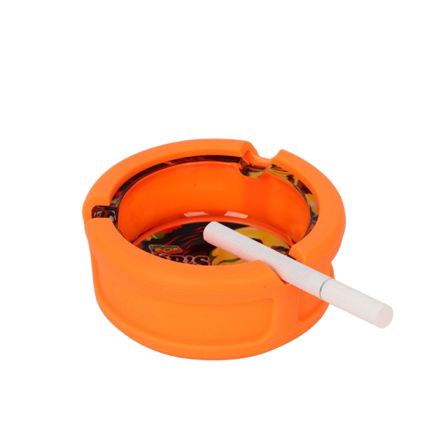 Bob’s Cone Premium 85mm Glass Ashtray Set with Silicone Ring