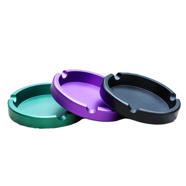 Aluminum Alloy Ashtray – Minimalist Round Design, 90mm Diameter