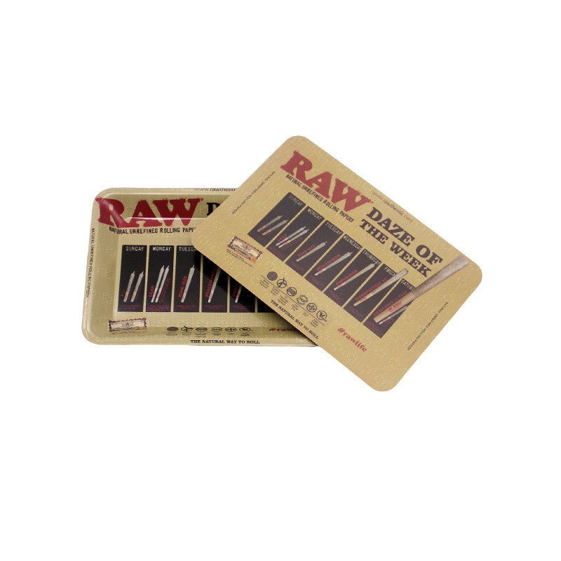 Magnetic Lid Rolling Tray Set – 180×125mm Metal Tray with PVC Magnetic Cover