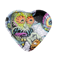 Heart-Shaped Metal Rolling Tray – 18×16.5cm, Creative Love Design