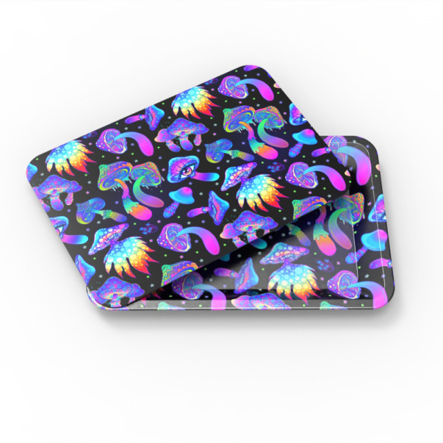 Magnetic Lid Rolling Tray Set – 180×125mm Metal Tray with PVC Magnetic Cover