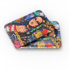 Magnetic Lid Rolling Tray Set – 180×125mm Metal Tray with PVC Magnetic Cover