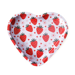 Heart-Shaped Metal Rolling Tray – 18×16.5cm, Creative Love Design