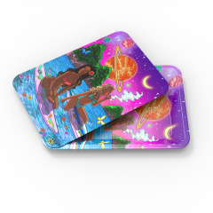 Magnetic Lid Rolling Tray Set – 180×125mm Metal Tray with PVC Magnetic Cover