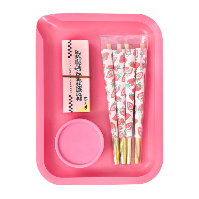 Pink Rolling Paper Starter Kit – Complete Smoking Set