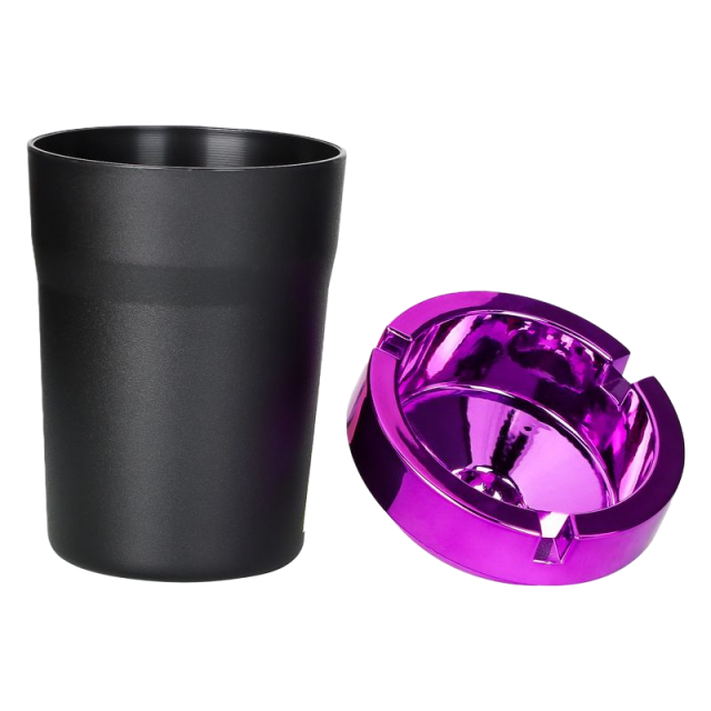 Electroplated Plastic Car Ashtray – Double Layer Detachable Butt Bucket, 62×108mm