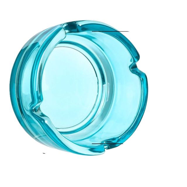 73mm Round Colored Glass Ashtray – Compact & Durable