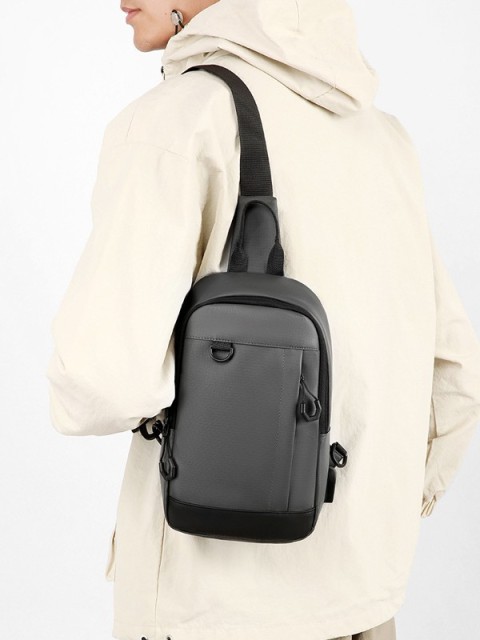 Secure Crossbody Sling Bag – Waterproof Anti-Theft Shoulder Chest Bag for Men