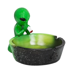 Resin Alien Ashtray – Creative Figurine Design, 110×95×37mm,