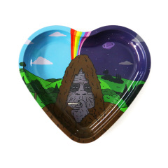 Heart-Shaped Metal Rolling Tray – 18×16.5cm, Creative Love Design