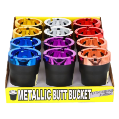 Electroplated Plastic Car Ashtray – Double Layer Detachable Butt Bucket, 62×108mm