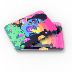 Magnetic Lid Rolling Tray Set – 180×125mm Metal Tray with PVC Magnetic Cover