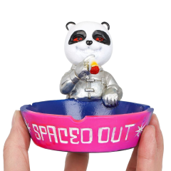 Resin Panda Ashtray – Creative Cartoon Design, 104×97mm
