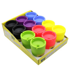 Plastic Car Ashtray – Portable Auto Cigarette Butt Bucket, Multi-Color Options