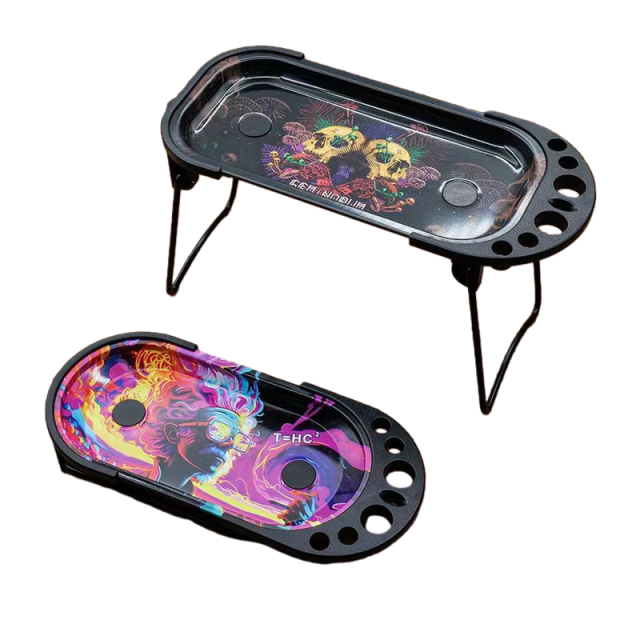 Rolling Tray Set with Foldable Stand – Multifunctional Smoking Accessory